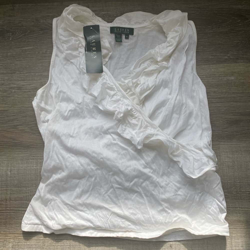 Ralph Lauren Ruffled Blouse Tank Top